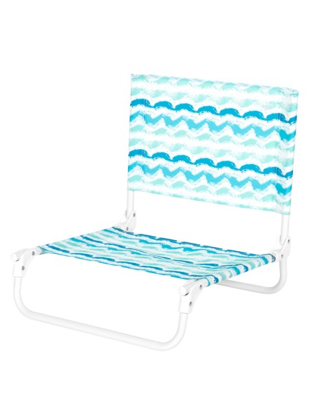 Silla playa baja fija mini (1 kg) 45x50x50 cm olas