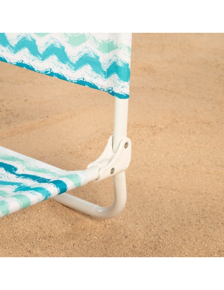 Silla playa baja fija mini (1 kg) 45x50x50 cm olas