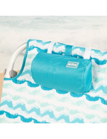 Silla playa baja XL fija 50x45x70 cm olas