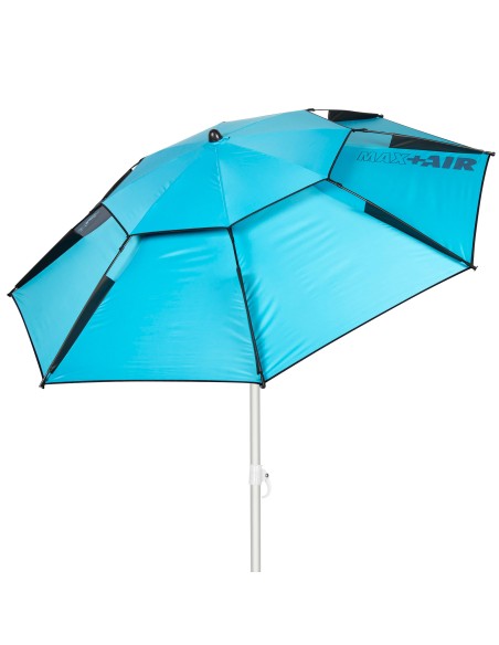 Sombrilla de playa antiviento 8 varillas 200 cm con protección UV50 azul
