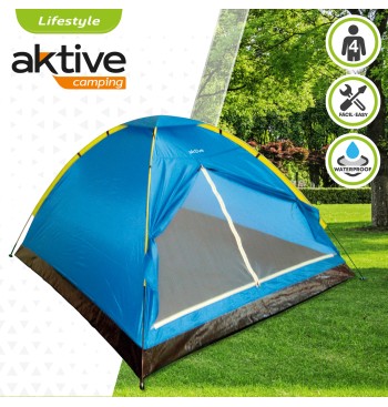 Tienda campaña dome para 4 personas 210x240x130 cm Aktive 2