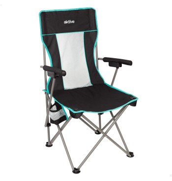 Silla plegable camping deluxe con respaldo de rejilla