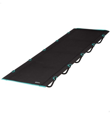 Cama plegable camping negra con bolsa de transporte