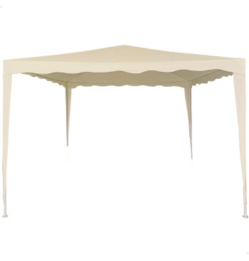 Cenador desmontable jardín 300x300x240 cm crema